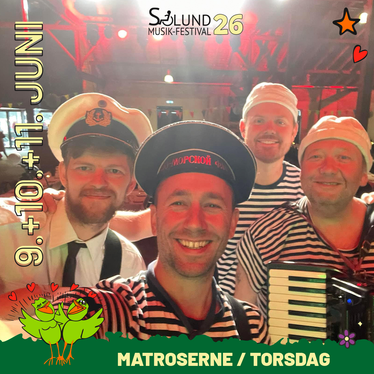 Musik 2026: Torsdag - Matroserne